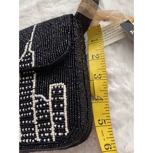 New York City NYC Beaded Bag with Charms Taxi Cab And Apple Made In India Viral - Picture 6 of 12